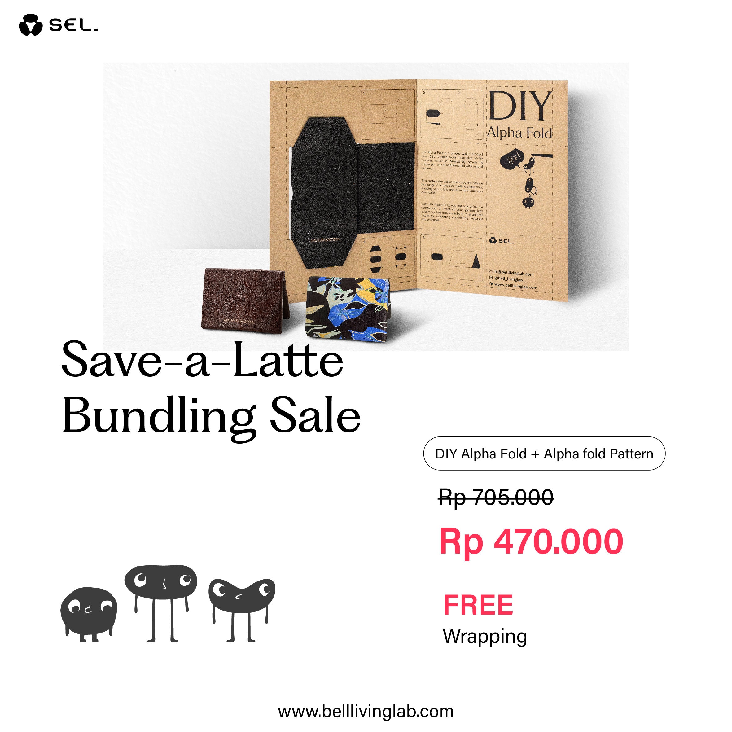 Save-a-Latte Bundling Sale DIY Alpha Fold + Alpha Fold Pattern – Bell ...